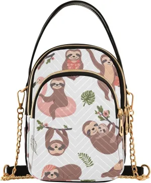 Women's Wave Cross Body Chest Bag, 52 inch Gold Chain Shoulder Handbag Purse