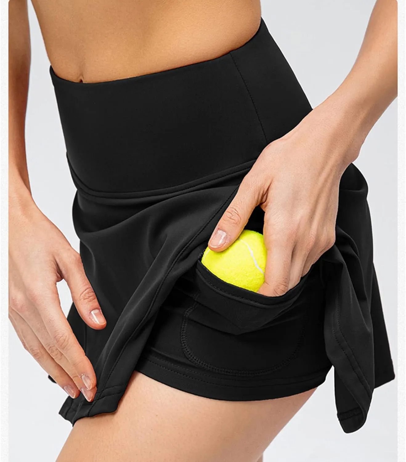 Womens Y2K Tennis Skirts with Shorts High Waist Stretchy Athletic Yoga Skorts Light Quick Dry Golf Running Pants Skirt