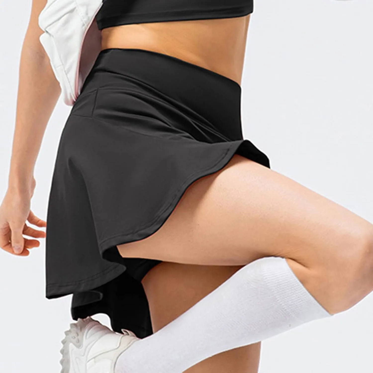Womens Y2K Tennis Skirts with Shorts High Waist Stretchy Athletic Yoga Skorts Light Quick Dry Golf Running Pants Skirt