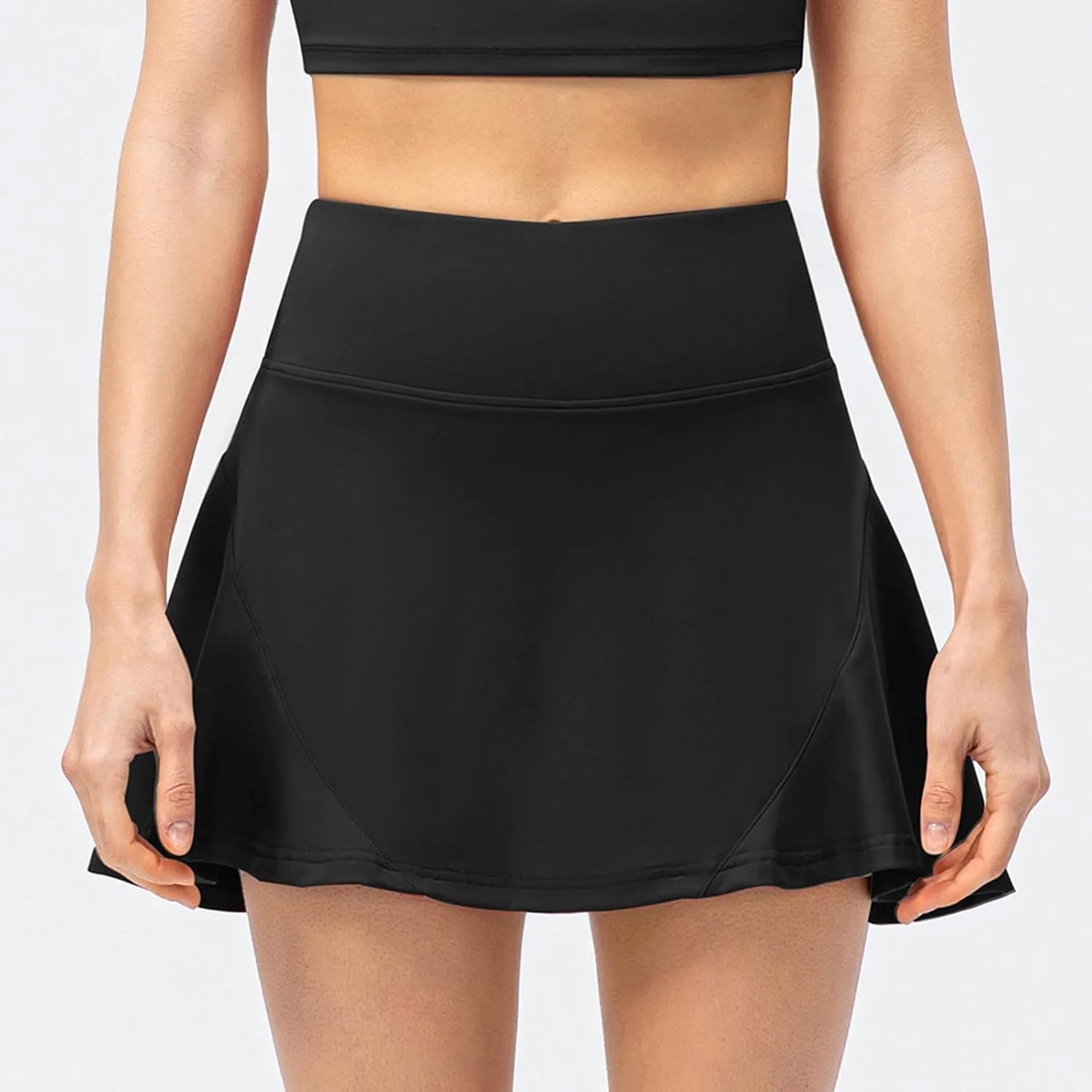 Womens Y2K Tennis Skirts with Shorts High Waist Stretchy Athletic Yoga Skorts Light Quick Dry Golf Running Pants Skirt