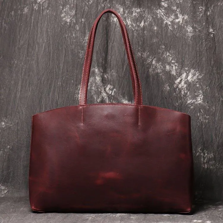 Woosir Large Leather Tote with Inner Pocket
