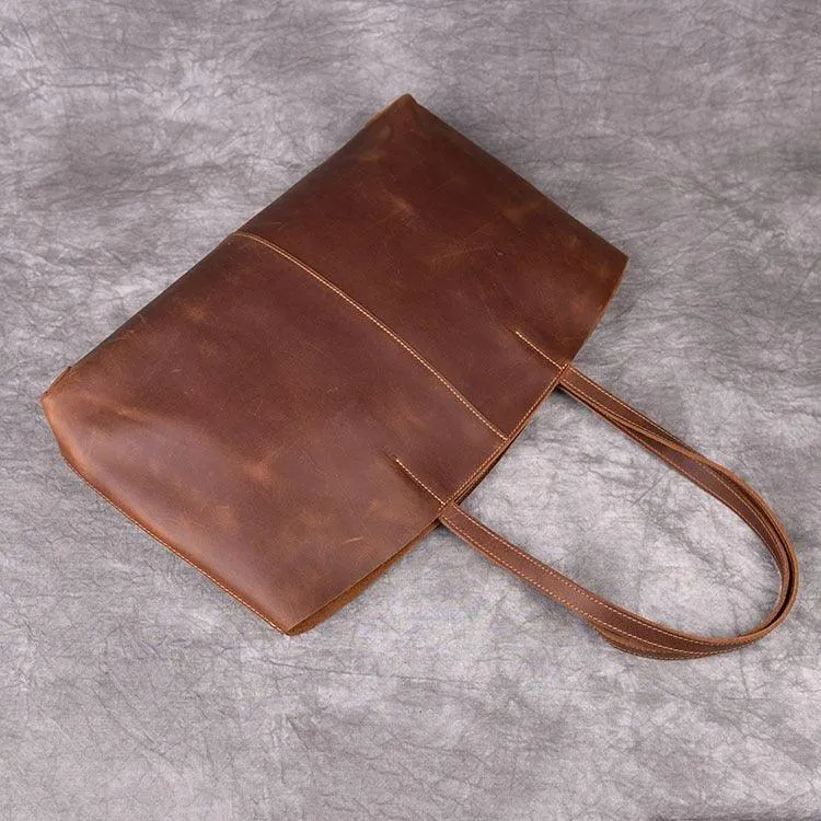 Woosir Large Leather Tote with Inner Pocket