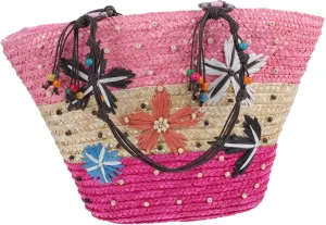 Woven Beach Bag for Women Stylish Handbag Embroidered Summer Tote for Parties Shopping and Daily Use Durable Wheat Straw Material Versatile Shoulder Bag