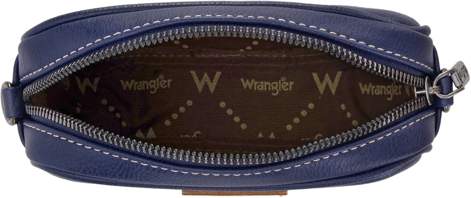 Wrangler Crossbody Bag for Women Aztec Mini Crossover Purse with Guitar Strap