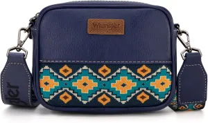 Wrangler Crossbody Bag for Women Aztec Mini Crossover Purse with Guitar Strap