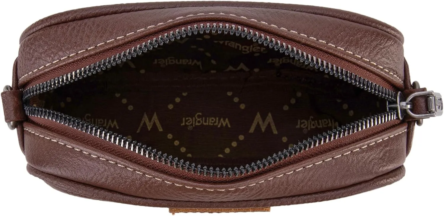 Wrangler Crossbody Bag for Women Aztec Mini Crossover Purse with Guitar Strap