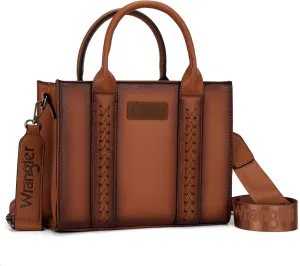 Wrangler Medium Tote Bag for Women Designer Satchel Handbags Top-handle Purses with Strap