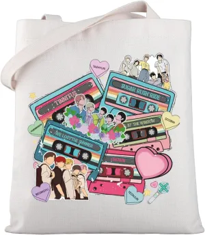 WSNANG Korean Group Canvas Tote Bag - K-pop Fans & Music Lover Gift - Merchandise