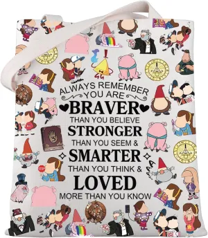 WSNANG Mabel and Dipper Tote Bag Cartoon TV Series Gift Mystery Twins Combo Shoulder Bag Cartoon TV Series Lover Gift