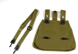 WWII German Army Canvas Bread Bag W Shoulder Strap