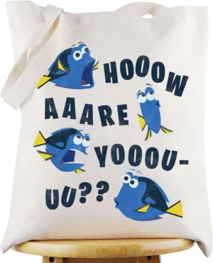 WZMPA Dory Tote Bag Dory Fans Gift How Are You Cartoon Shoulder Bag Movie Merchandise