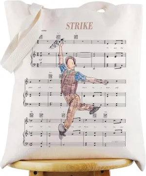 WZMPA Jack Kelly Tote Bag Musical Fans Gift Strike Reusable Grocery Bag Theater Drama Merchandise