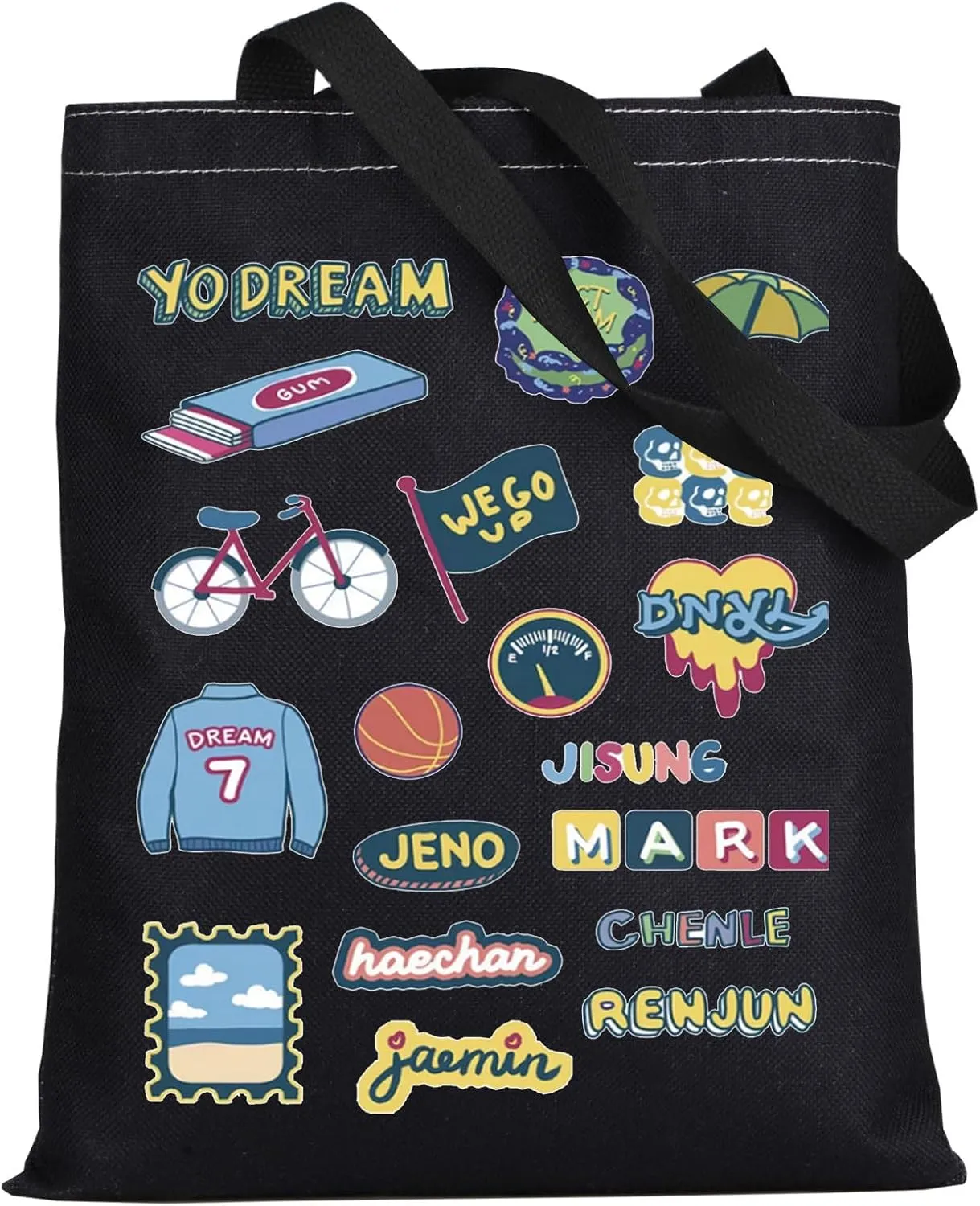 WZMPA K-Pop Tote Bag K-Pop Team Fans Gift Korean Group Dream Shoulder Bag K-Pop Merchandise