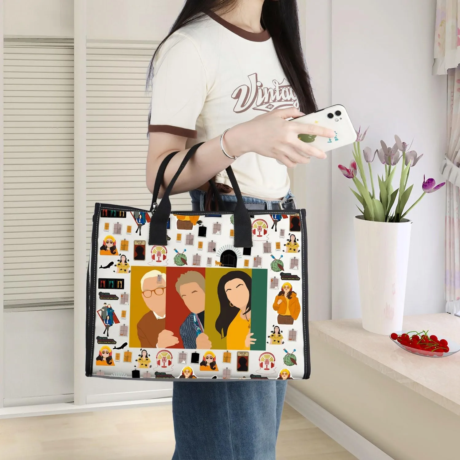 WZMPA Mabel Tote Bag Charles Fans Gift Murder TV Show Shoulder Bag True Crime Merchandise