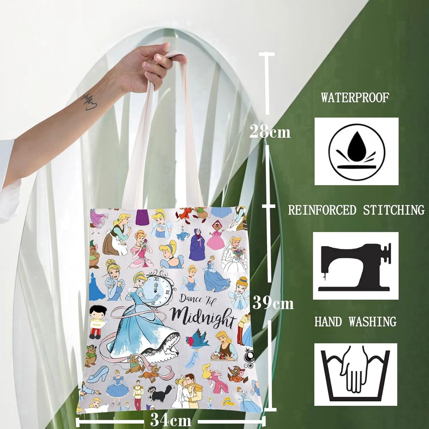 WZMPA Magical Princess Tote Bag Cartoon Rat Fans Gifts Dance Until Midnight Scullery Maid Shoulder Bag Fairy Tales Merch