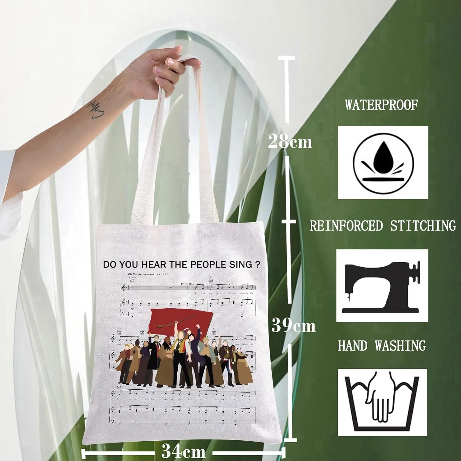 WZMPA Musical Tote Bag Theater Gift Theater Drama Romantic Shoulder Bag Musical Merch