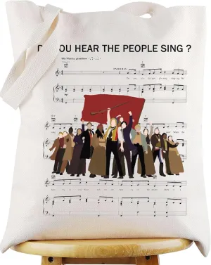 WZMPA Musical Tote Bag Theater Gift Theater Drama Romantic Shoulder Bag Musical Merch