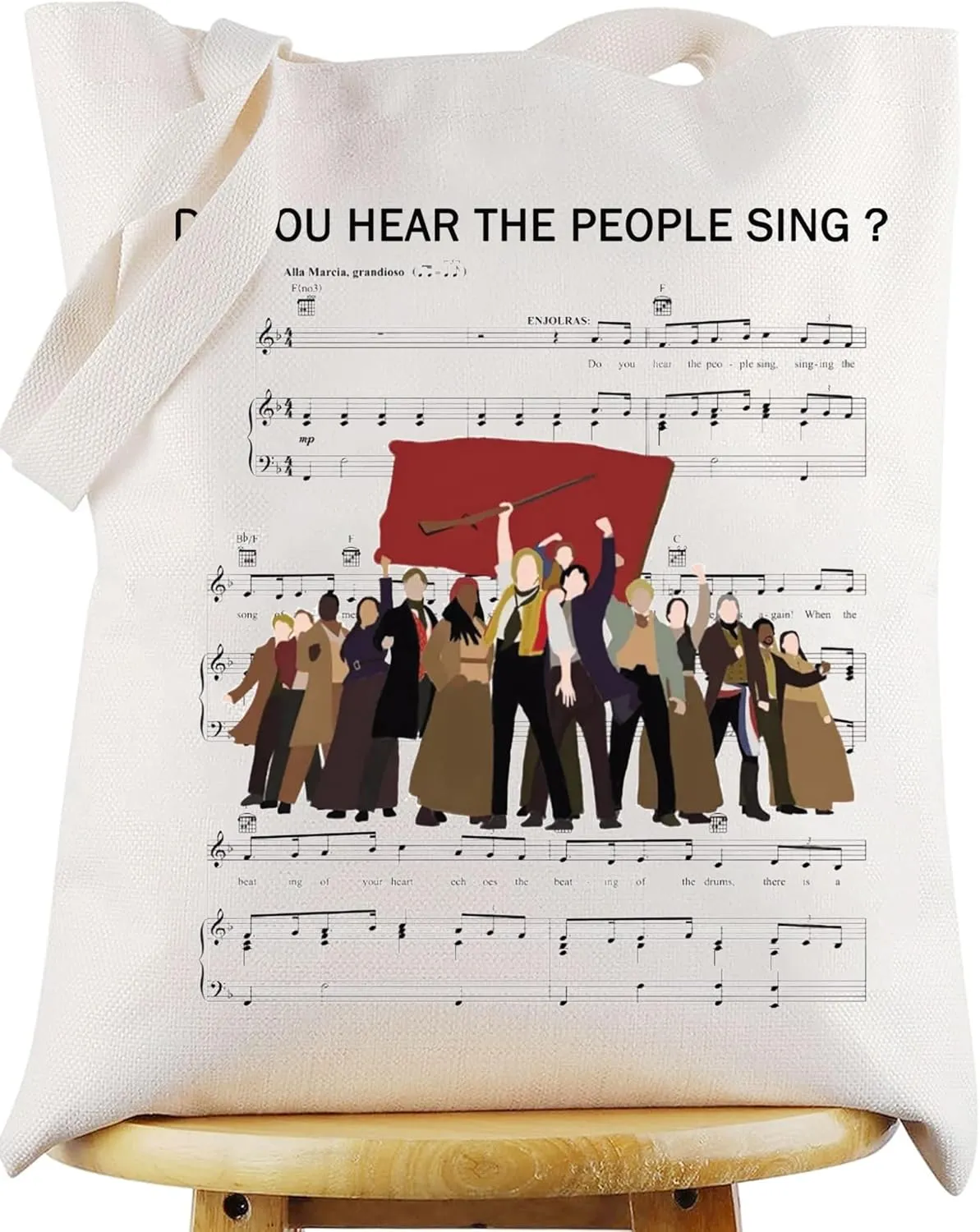 WZMPA Musical Tote Bag Theater Gift Theater Drama Romantic Shoulder Bag Musical Merch
