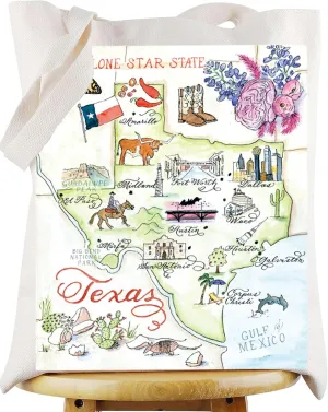 WZMPA Texas State Tote Bag Souvenirs Gift Vacation Shoulder Bag Landmarks Merchandise