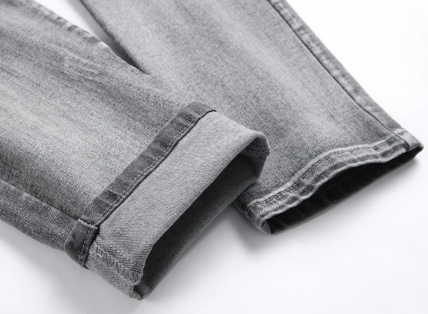 XIMXIMMTIAN Men's Biker Moto Washed Distressed Slim Fit Straight Jeans Denim…