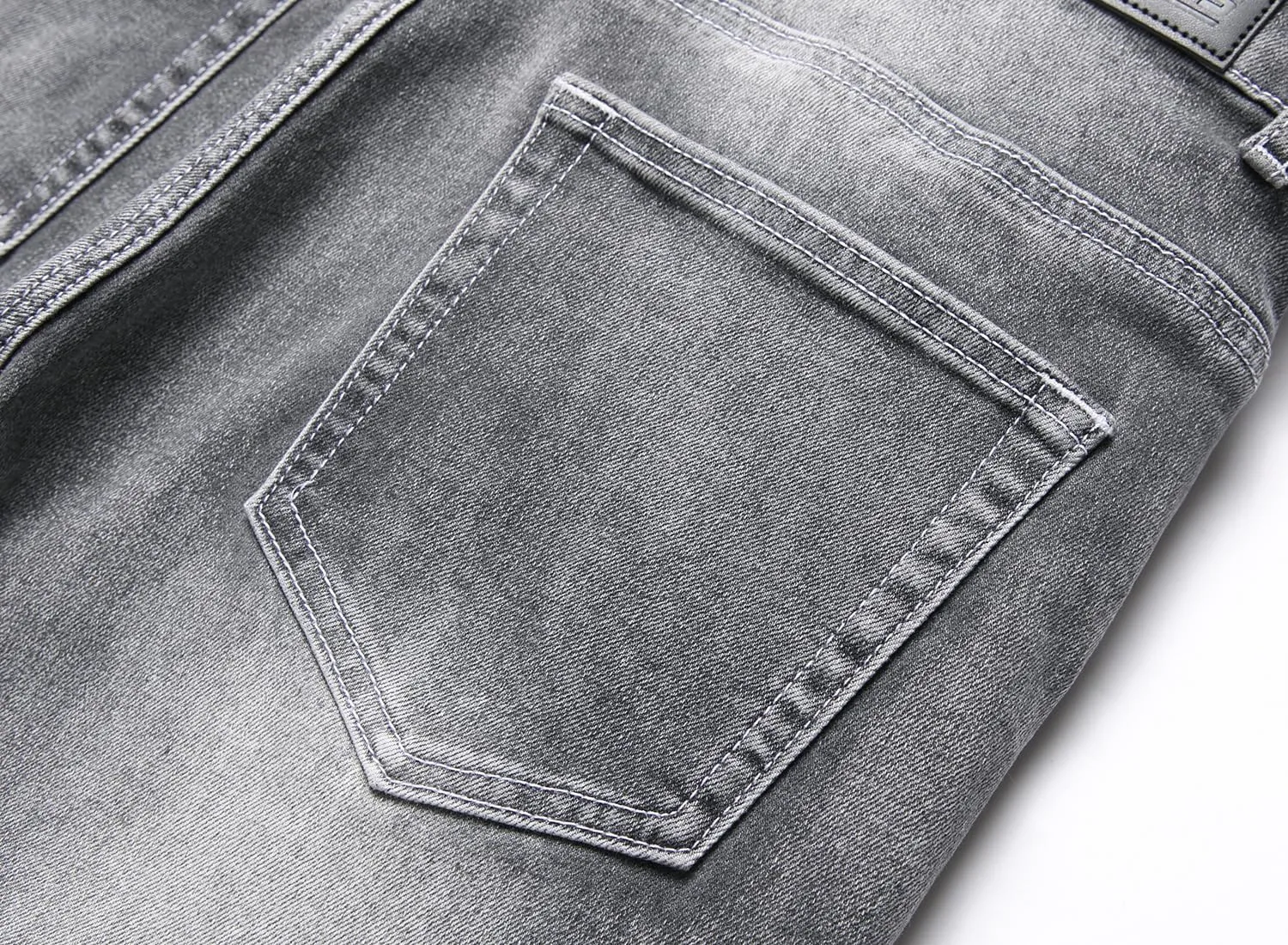 XIMXIMMTIAN Men's Biker Moto Washed Distressed Slim Fit Straight Jeans Denim…