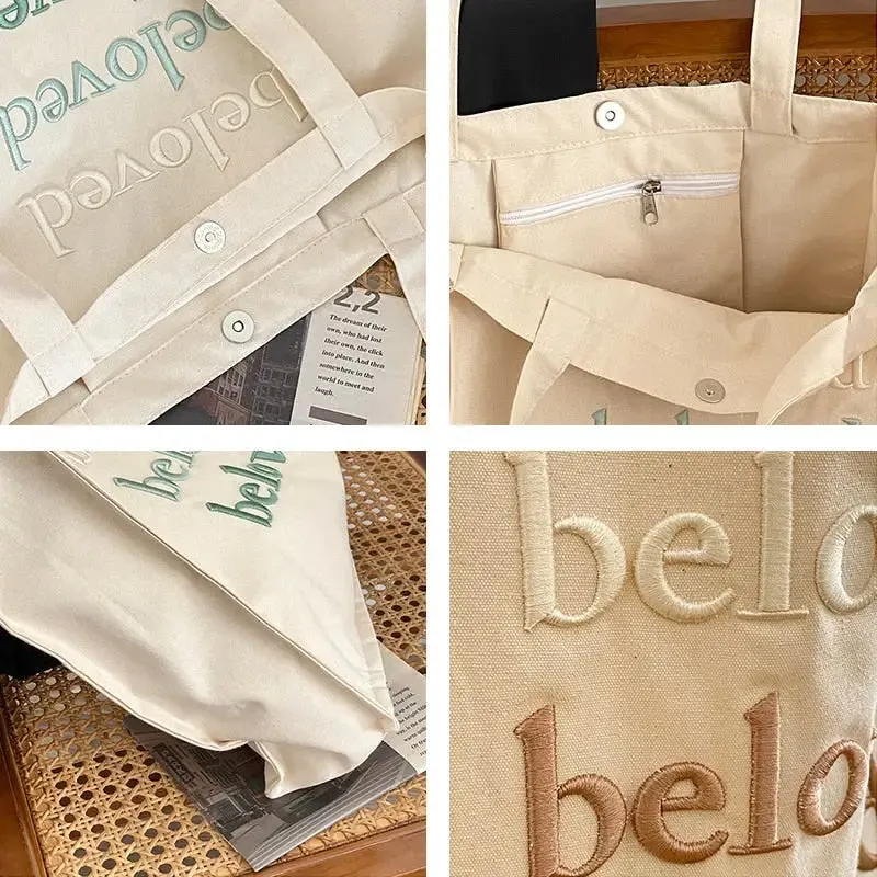 Y2K Tote Bag with Mobile Phone Pocket and Interior Zipped Pocket