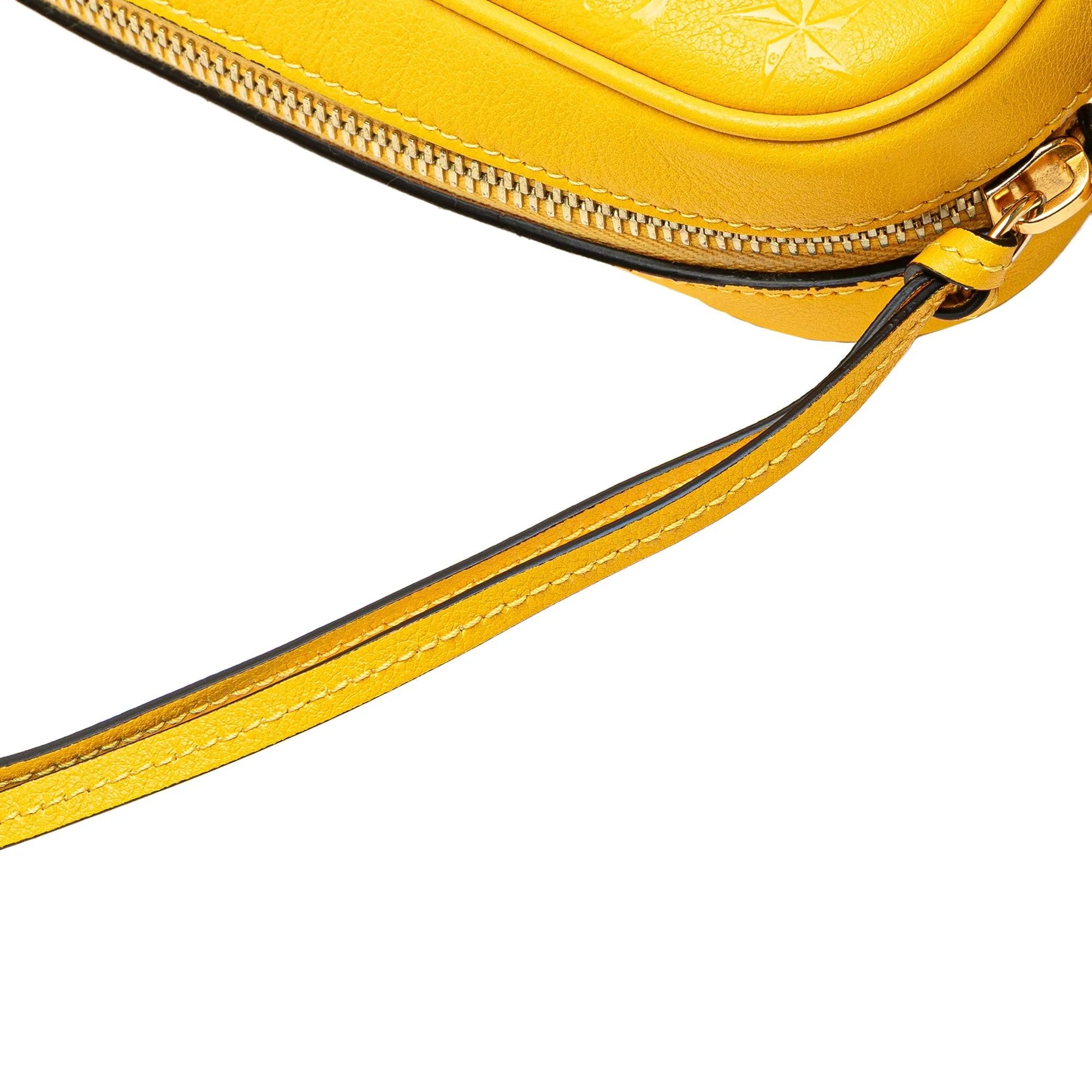 Yellow Gucci GG Star Embossed Leather Crossbody