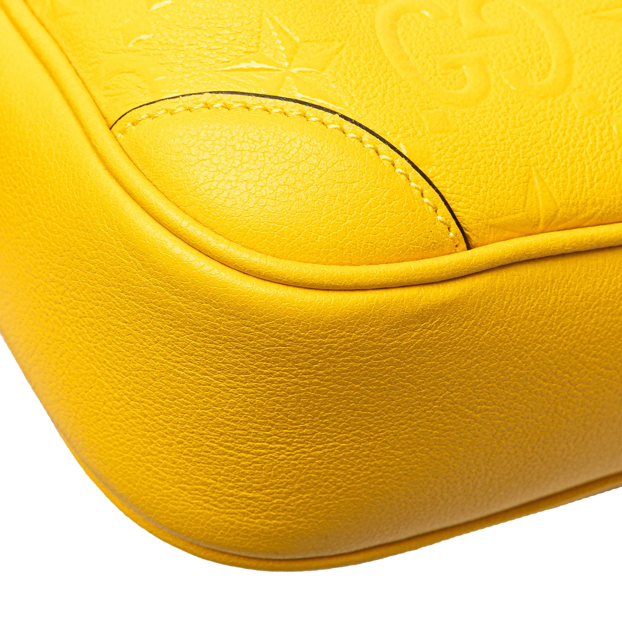 Yellow Gucci GG Star Embossed Leather Crossbody