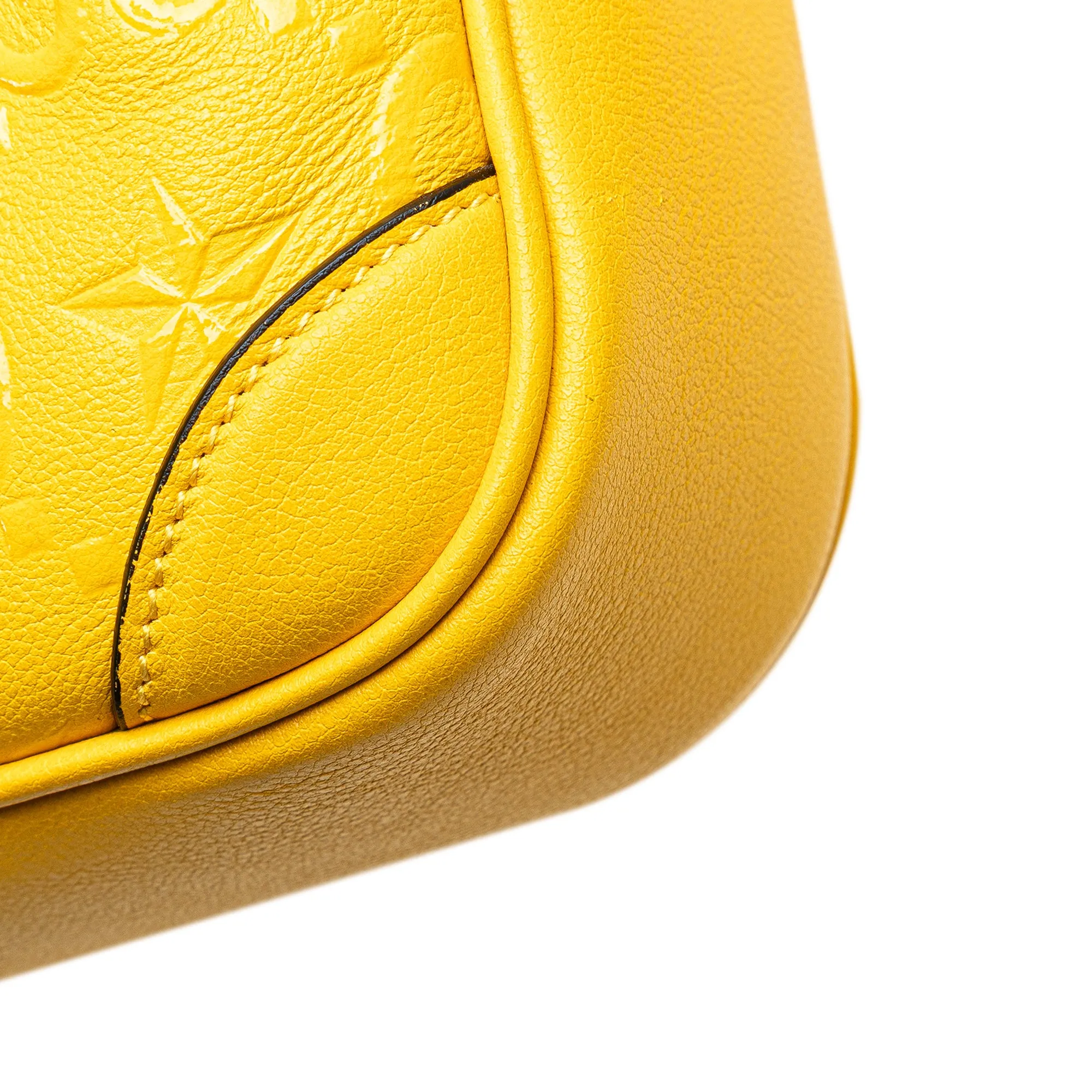Yellow Gucci GG Star Embossed Leather Crossbody