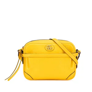 Yellow Gucci GG Star Embossed Leather Crossbody