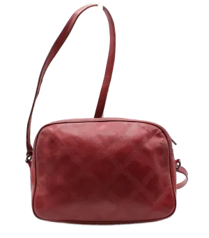 Yves Saint Laurent Chyc Red Embossed Leather Crossbody Bag Vintage