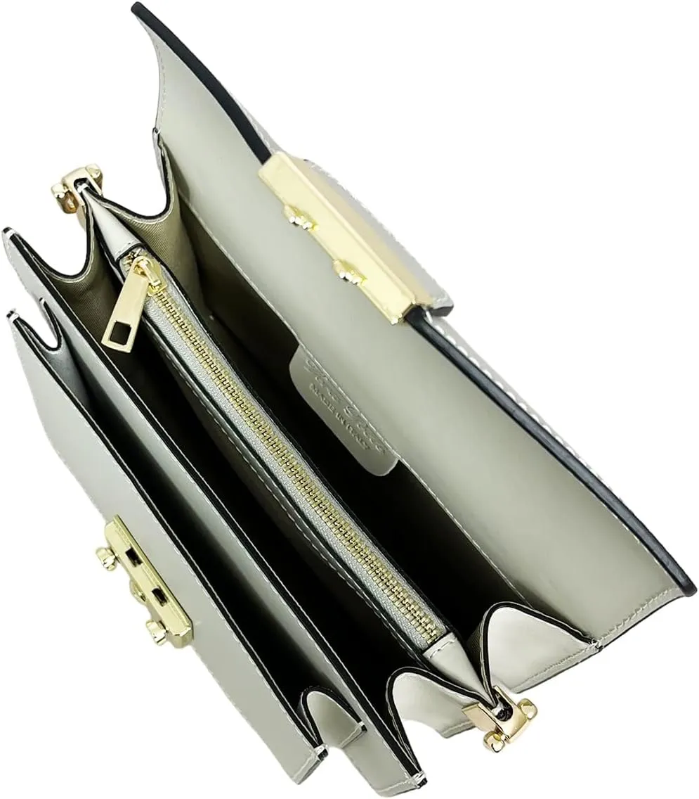 Zaniah Shoulder Bag, Genuine Leather Made in Italy